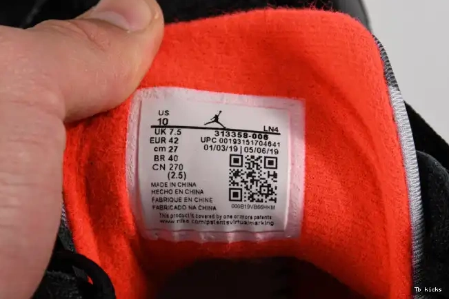 Rep TBK Retro Air 313358-006 Patent Black Jordan 7 0601
